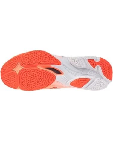 CHAUSSURES MIZUNO WAVE LIGHTNING ELITE MID BLANC ORANGE NARANJA