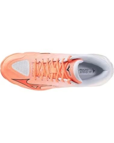 CHAUSSURES MIZUNO WAVE LIGHTNING ELITE MID BLANC ORANGE NARANJA