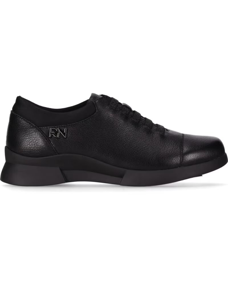 CHIKA10 RE JACARANDA 02 ZAPATOS PIEL MUJER RENATURE PLANO NEGRO-BLACK