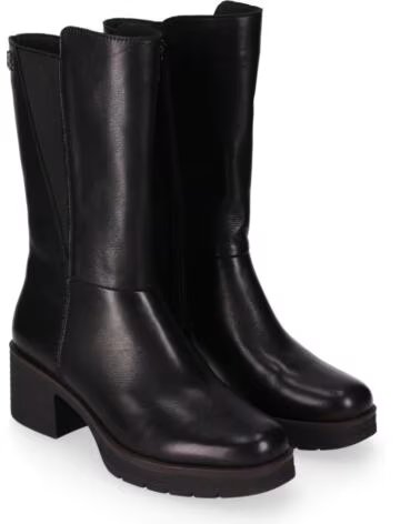 CHIKA10 RE NENUFAR 01 BOTAS DE COURO PARA MULHER NEGRO-BLACK