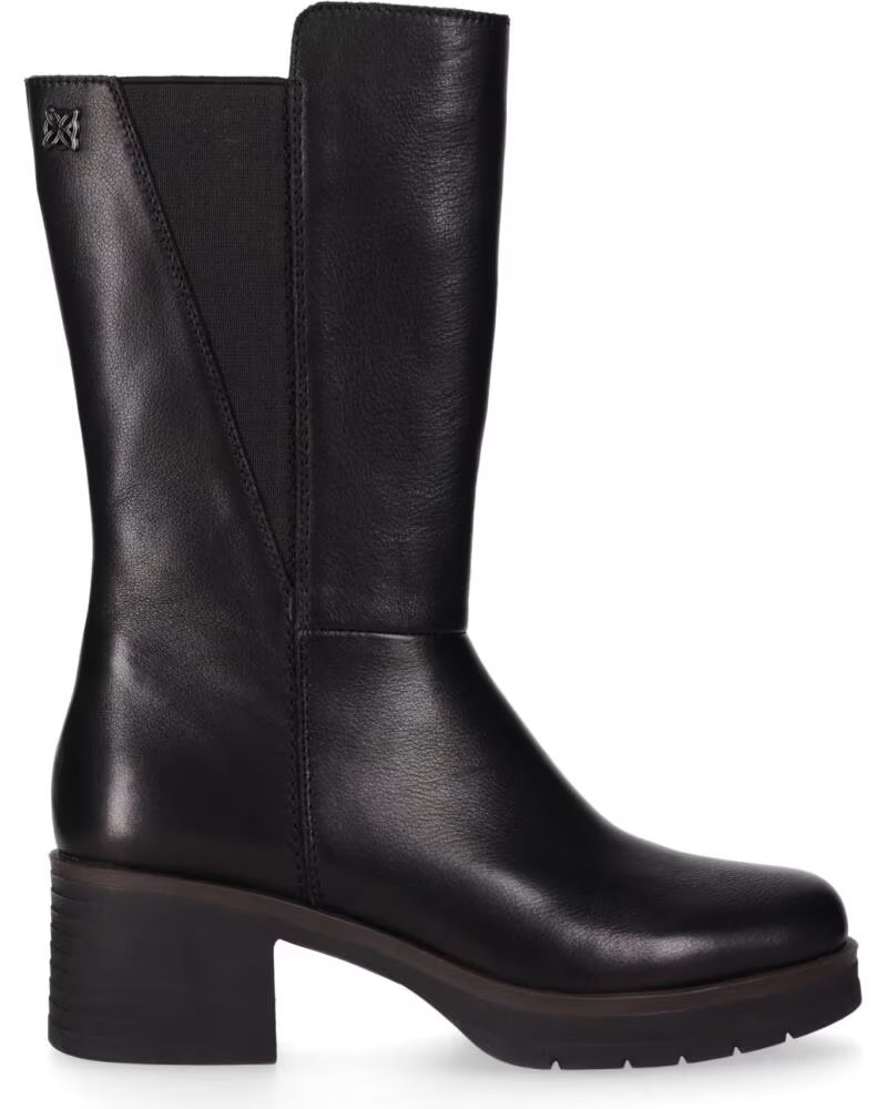 CHIKA10 RE NENUFAR 01 BOTAS DE COURO PARA MULHER NEGRO-BLACK