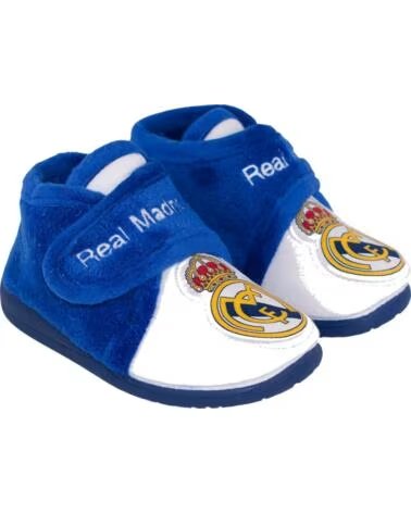 SEVILLAS Pantufla botin infantil Real Madrid blanco y azul BLANCO