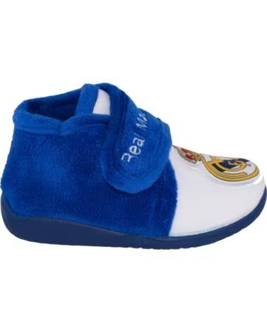 SEVILLAS Pantufla botin infantil Real Madrid blanco y azul BLANCO