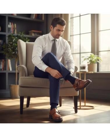 TIMBOS MEN´S MONK STRAP DRESS SHOE 133538 MARRóN