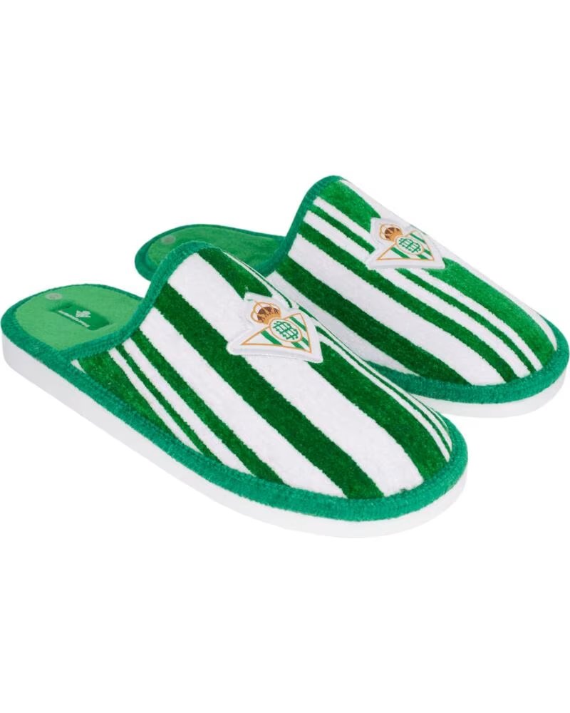 SEVILLAS PANTOUFLE ENFANT REAL BETIS BALOMPIE EN COTON AVEC SEMELLE EVA ANTIDÉRAPANTE VERDE