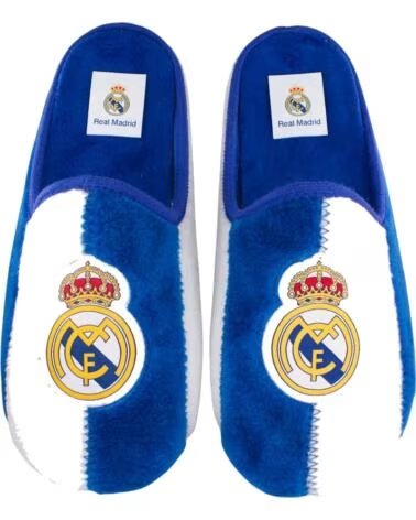 SEVILLAS PANTUFLA INFANTIL REAL MADRID DE ALGODON CON SUELA GOMA ANTIDESLIZANTE AZUL