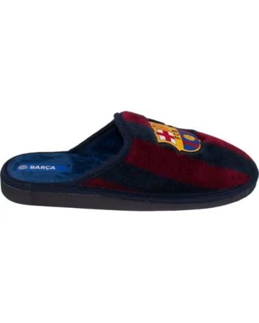 SEVILLAS PANTUFLA INFANTIL FC BARCELONA DE ALGODON CON SUELA EVA ANTIDESLIZANTE AZUL