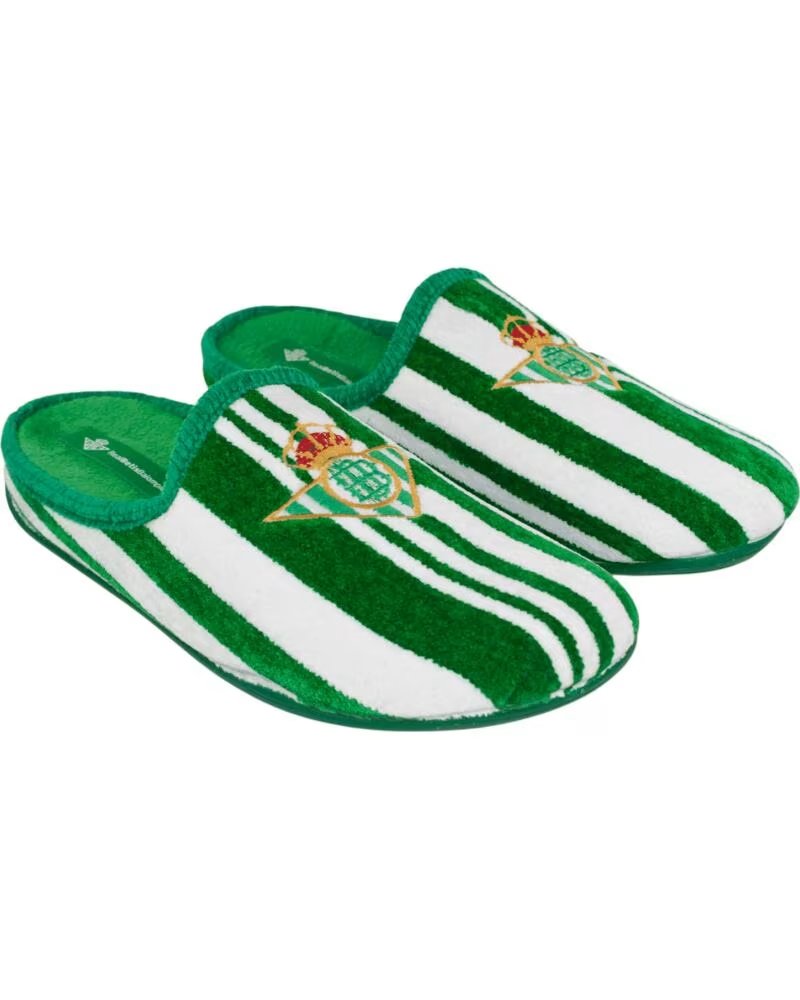 SEVILLAS CHINELO INFANTIL REAL BETIS BALOMPIE ALGODAO SOLA DE BORRACHA VERDE