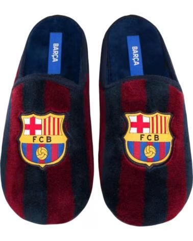 SEVILLAS KIDS FC BARCELONA COTTON SLIPPER WITH NON-SLIP RUBBER SOLE BLUE AZUL