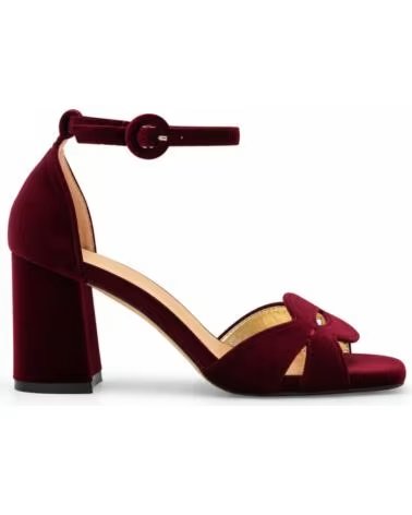 MONTEVITA ALMERIA VELVET HEELED SANDALS BURGUNDY