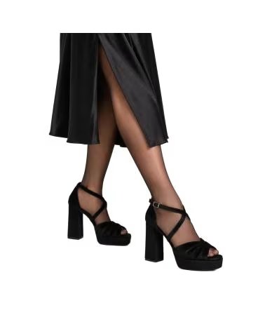 MONTEVITA BARINA BLACK HIGH HEEL SANDALS