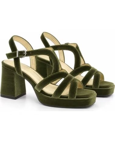 MONTEVITA ASTORIANA VELVET HIGH HEEL SANDAL GREEN