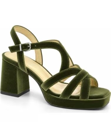 MONTEVITA ASTORIANA VELVET HIGH HEEL SANDAL GREEN
