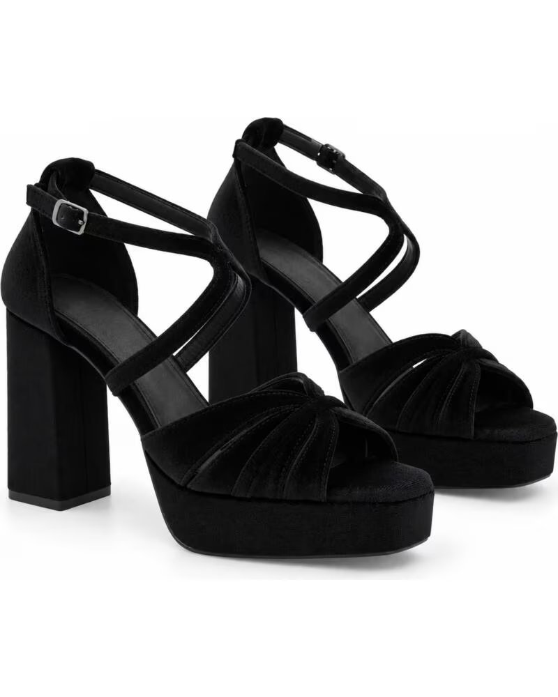 MONTEVITA BARINA BLACK HIGH HEEL SANDALS