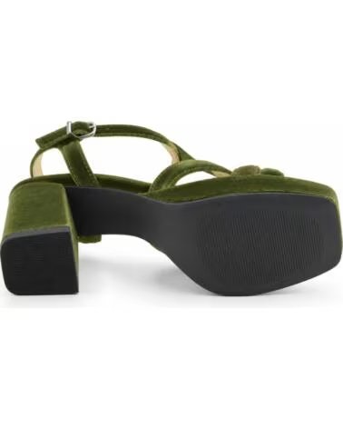 MONTEVITA ASTORIANA VELVET HIGH HEEL SANDAL GREEN