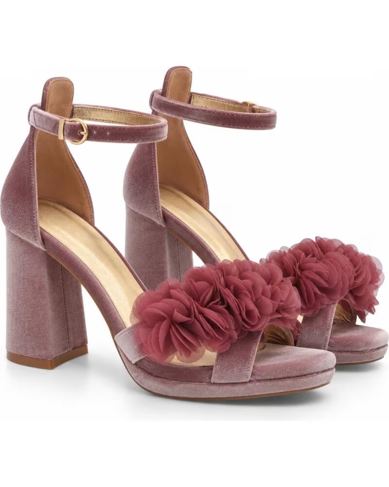 MONTEVITA CAPRIZA BLOCK HEEL SANDALS PINK
