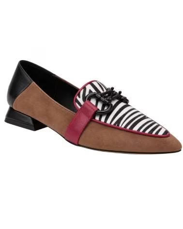 MASSACOS FEMININOS MONTEVITA OVIEDOÑA CASTANHOS PRETOS COM ESTAMPADO CEBRA E PORMENORES BORDEAUX BEIGE