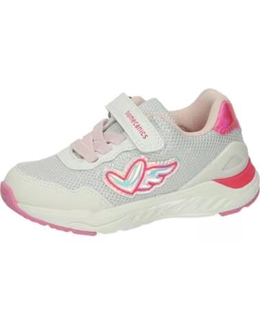 BIOMECANICS GIRLS SPORTS SHOES 261273-C050 ELASTIC SNEAKERS WITH HOOK AND LOOP CLOSURE BLANCO