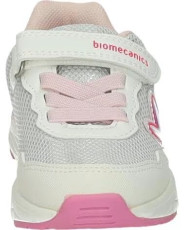 BIOMECANICS GIRLS SPORTS SHOES 261273-C050 ELASTIC SNEAKERS WITH HOOK AND LOOP CLOSURE BLANCO