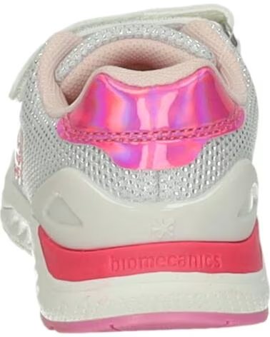 BIOMECANICS GIRLS SPORTS SHOES 261273-C050 ELASTIC SNEAKERS WITH HOOK AND LOOP CLOSURE BLANCO