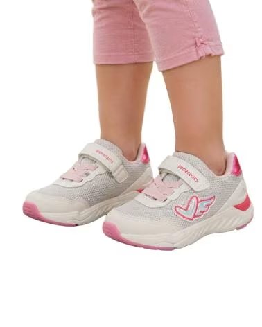 BIOMECANICS GIRLS SPORTS SHOES 261273-C050 ELASTIC SNEAKERS WITH HOOK AND LOOP CLOSURE BLANCO