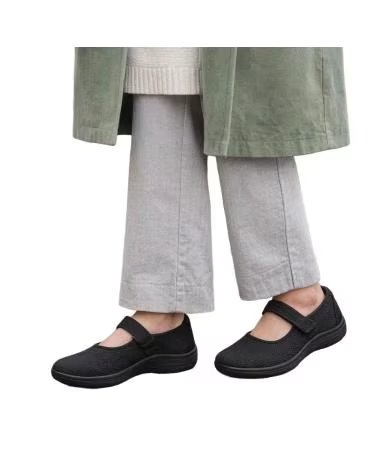 ARCOPEDICO ESTRELA ZAPATOS MARY JANE DE LICRA NEGRA NEGRO