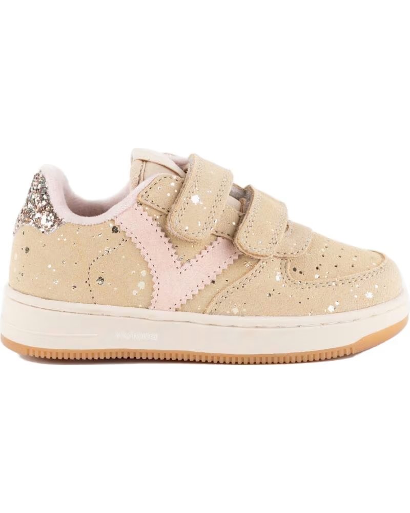VICTORIA BASKETS FILLE TEMPS BRIDES CROÛTE FANTAISIE 1124131 BEIGE