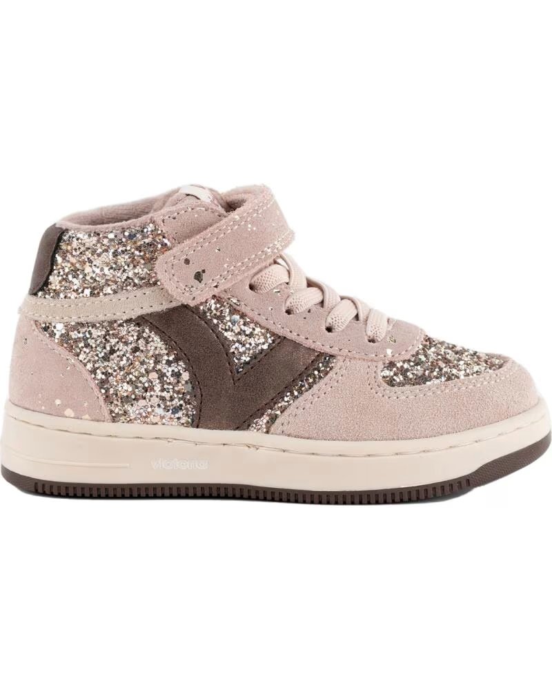 VICTORIA TÉNIS MENINA TEMPO TIRA E ELÁSTICO GLITTER 1124134 ROSA