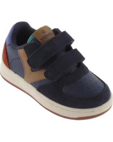 VICTORIA BASKETS ENFANT TEMPS BRIDES CROÛTE DE CUIR 1124132 MARINO