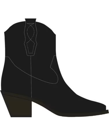 MTNG 52767 BOTINES ESTILO COWBOY COLOR NEGRO