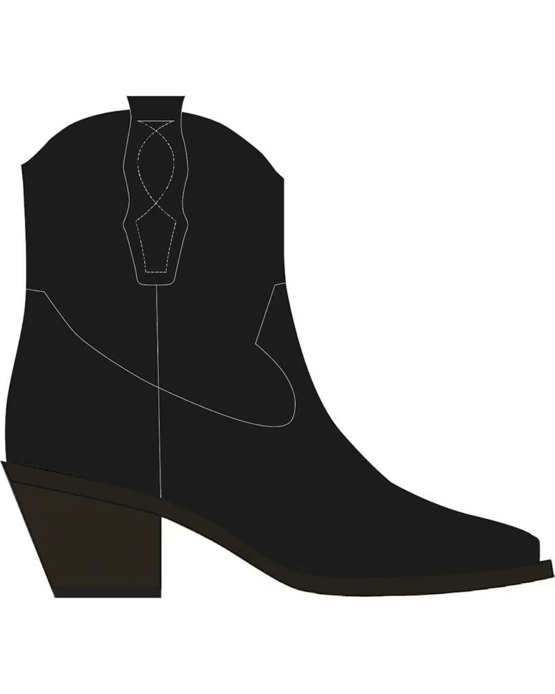 MTNG 52767 BOTINES ESTILO COWBOY COLOR NEGRO