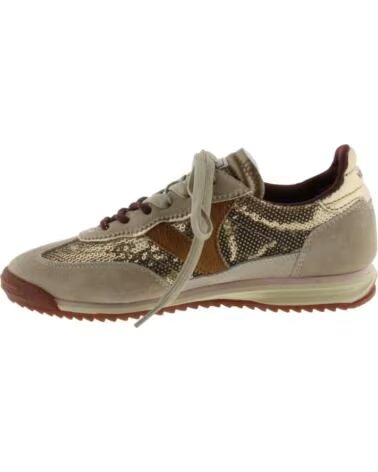 BASKETS SATURNO CROÛTE DE CUIR ET PAILLETTES 1158119 BEIGE