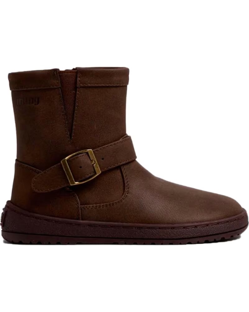 KINDER BAREFOOT STIEFELETTEN MUSTANG 49071 MOKA MARRóN