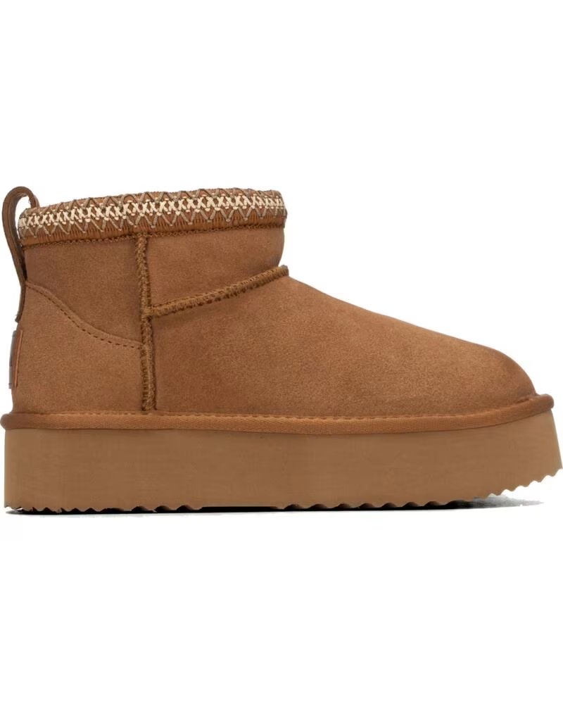 CARMELA Bota australiana para mujer 164192 Serraje CAMEL