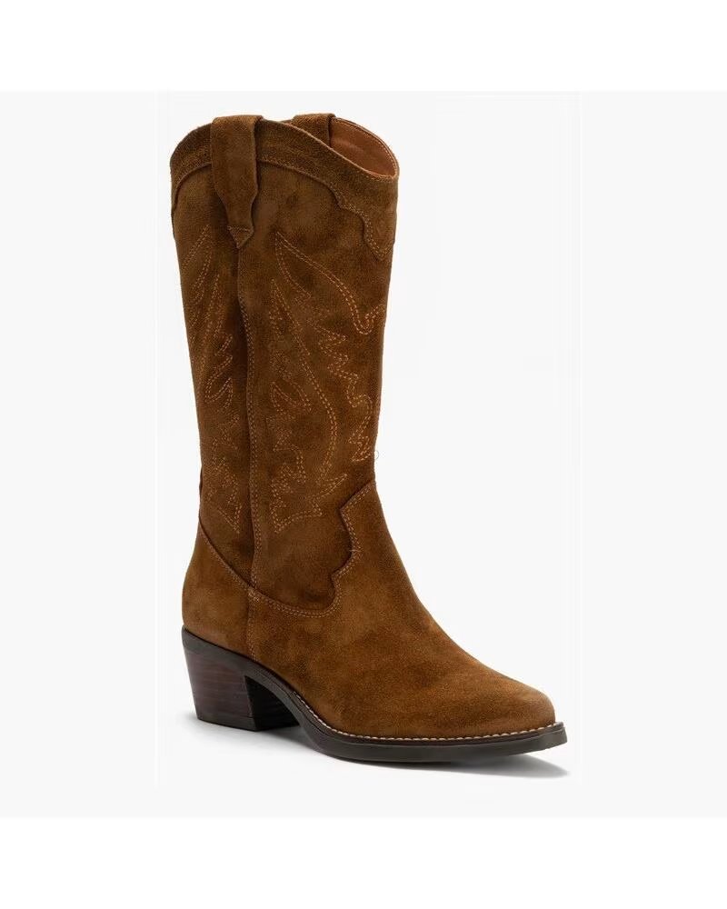 PITILLOS BOTA BORDADA SERRAJE BRANDY 30511