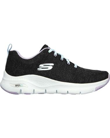 Sportivo per Donna e Bambina SKECHERS ARCH FIT COMFY WAVE NEGRO