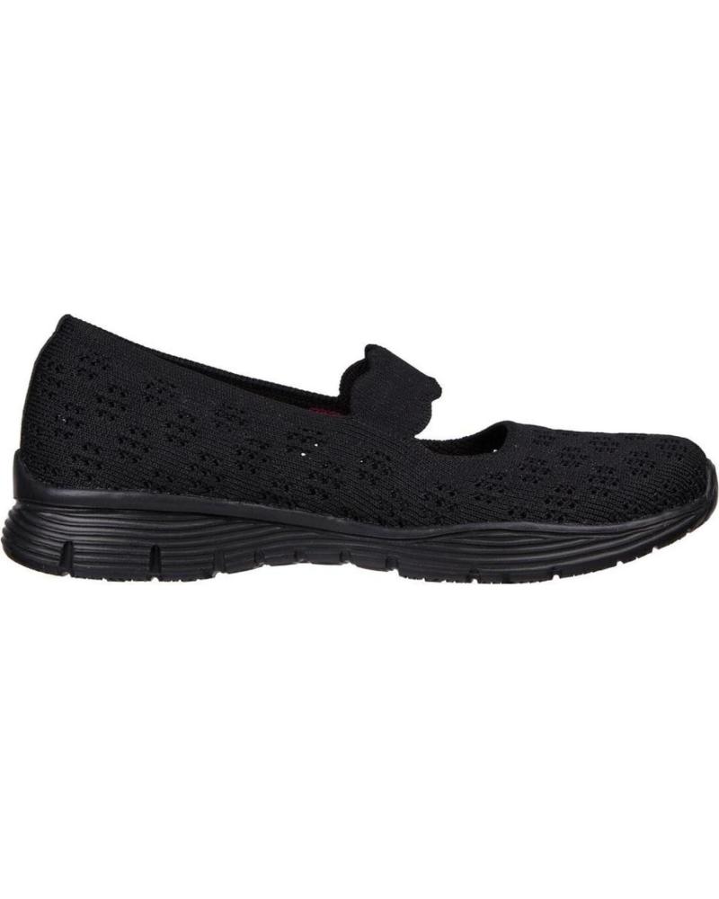 Woman Flat shoes SKECHERS SEAGER - SIMPLE THINGS NEGRA  NEGRO