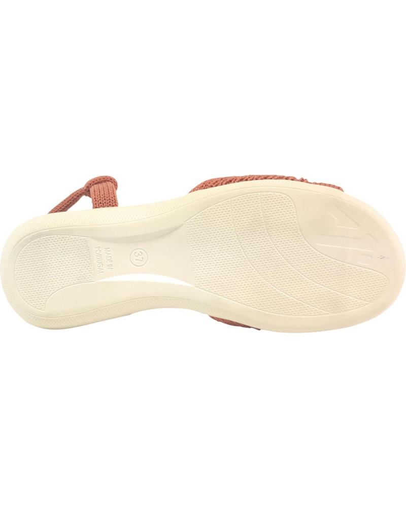 Sandals De Mujer ARCOPEDICO ARENAL TEJIDO CORAL ROJO