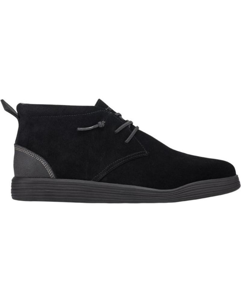 Botines HEY DUDE  de Hombre SUEDE  NEGRO