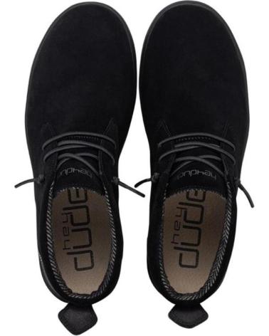 Botines HEY DUDE  de Hombre SUEDE  NEGRO