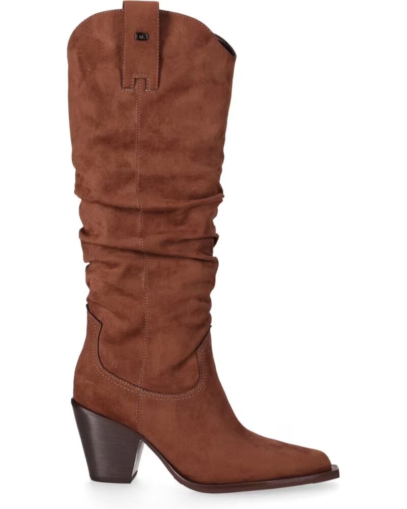 BOTAS DE MUJER CHIKA10 JADE CUERO TÁN TACÓN MEDIO CUERO-TAN