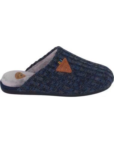 SEVILLAS ZAPATILLAS DE CASA HOMBRE 5500 CHINELA LANA LATERAL AZUL