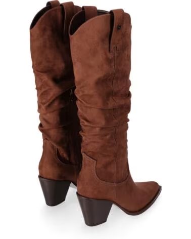BOTAS DE MUJER CHIKA10 JADE CUERO TÁN TACÓN MEDIO CUERO-TAN