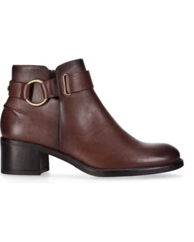 CHIKA10 BAIDEN 16 SYNTHETIC LEATHER MID HEEL ANKLE BOOTS BROWN MARRON-BROWN