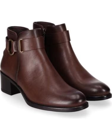 CHIKA10 BAIDEN 16 SYNTHETIC LEATHER MID HEEL ANKLE BOOTS BROWN MARRON-BROWN