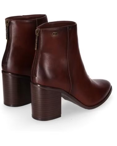 CHIKA10 ESCALONI WOMEN SYNTHETIC LEATHER HIGH HEEL ANKLE BOOTS MARRON-BROWN