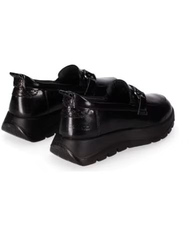 CHIKA10 ST MANDARIN 03 ZAPATOS PIEL SINTÉTICA MUJER CUÑA BAJA NEGRO-BLACK
