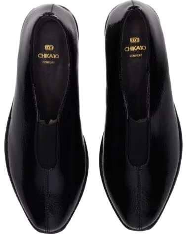 CHIKA10 ST MANDARIN 09 CHAUSSURES FEMME CUIR SYNTHÉTIQUE COMPENSÉES NOIR NEGRO-BLACK