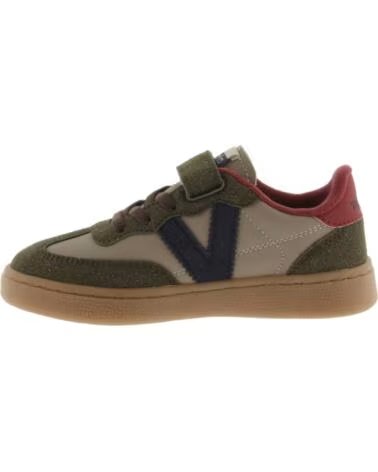 VICTORIA KIDS SNEAKERS OSLO STRAP AND ELASTIC LEATHER EFFECT 1256110 KAKI