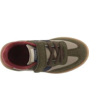 VICTORIA KIDS SNEAKERS OSLO STRAP AND ELASTIC LEATHER EFFECT 1256110 KAKI